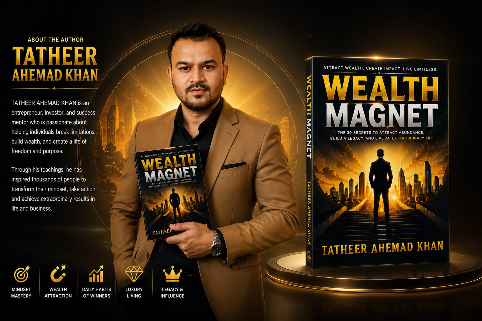 Tatheer Ahemad Khan - Author of Wealth Magnet, entrepreneur and success mentor
